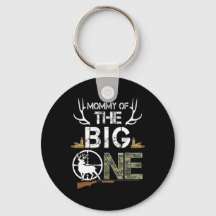 Mummy Of The Big One Birthday Boy Deer Hunter Camo Key Ring