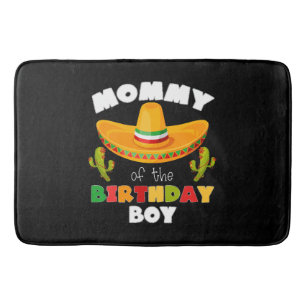 Mummy Of The Birthday Boy Cinco de Mayo Bath Mat