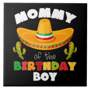 Mummy Of The Birthday Boy Cinco de Mayo Ceramic Tile