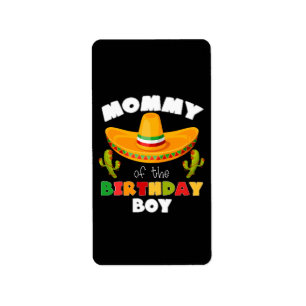 Mummy Of The Birthday Boy Cinco de Mayo Label