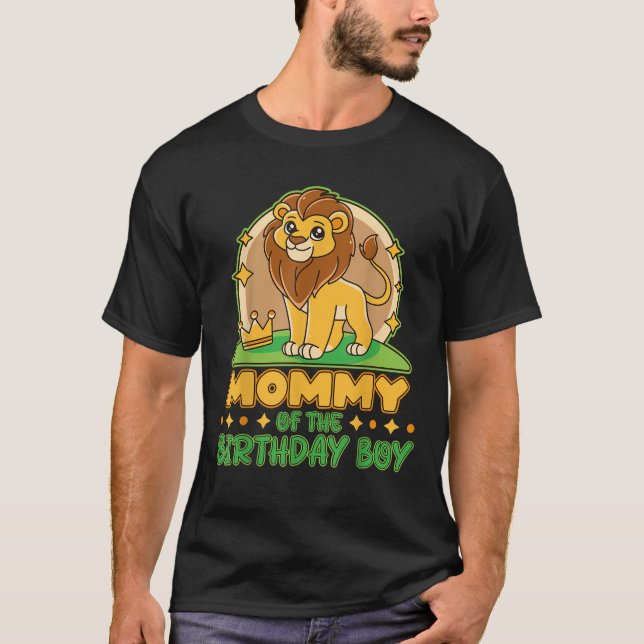 Mummy of the Birthday Boy Lion Family Party Matchi T-Shirt (Front)