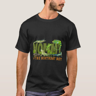 Mummy Of The Birthday Boy Reptiles Lizard Themed T-Shirt
