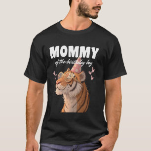 Mummy of The Birthday Boy Tiger Cosy Wild Zoo Safa T-Shirt