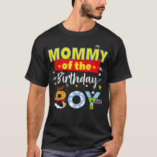 Mummy Of The Birthday Boy Toy Familly Matching Sto T-Shirt