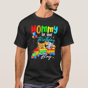 Mummy Of The Birthday Boys Train Family Safari Ani T-Shirt