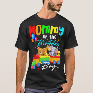 Mummy Of The Birthday Boys Train Family Safari Ani T-Shirt