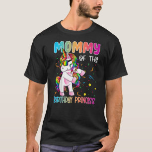 Mummy of the Birthday Princess Flossing Unicorn G T-Shirt