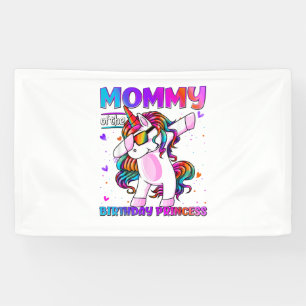 Mummy of the Birthday Princess Girl Dabbing Unicor Banner