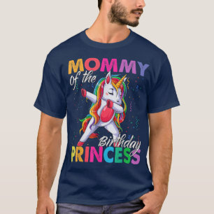 Mummy of the Birthday Princess Girl Dabbing Unicor T-Shirt