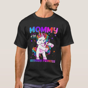 Mummy Of The Birthday Princess Girl Flossing Mum T-Shirt