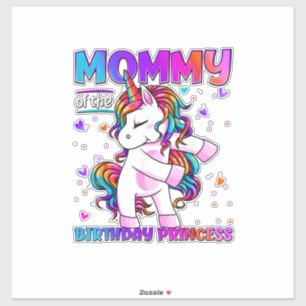 Mummy of the Birthday Princess Girl Flossing Unico