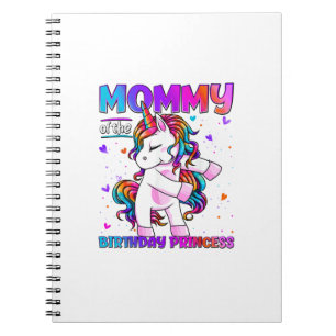 Mummy of the Birthday Princess Girl Flossing Unico Notebook