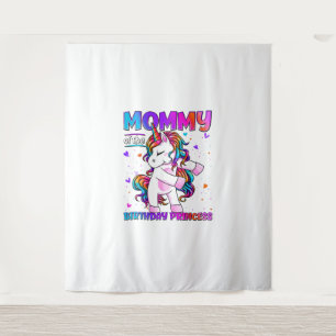 Mummy of the Birthday Princess Girl Flossing Unico Tapestry