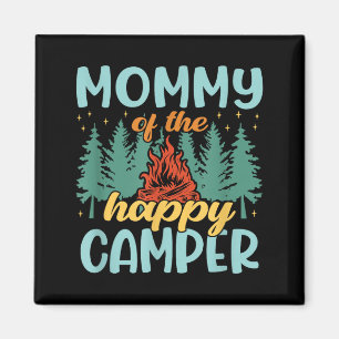 Mummy of the happy camper first birthday camping magnet
