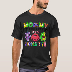 Mummy Of The Little Monster Birthday Party Family  T-Shirt
