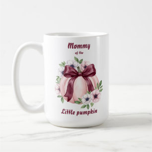 Mummy of the Little Pumpkin Floral Pinkoween Coffee Mug
