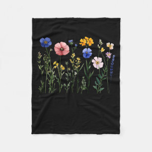 Mummy of The Little Wildflower Baby Birthday Party Fleece Blanket