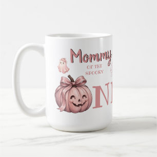 Mummy of the Spooky One Cute Pinkoween Ghost Coffee Mug