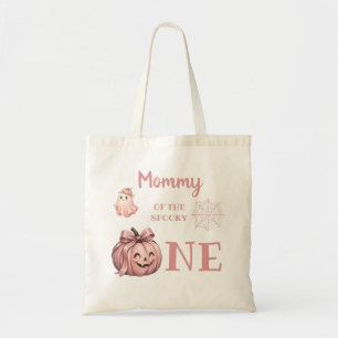 Mummy of the Spooky One Cute Pinkoween Ghost Tote Bag