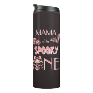 Mummy of the Spooky One Pinkoween Skull & Bat Thermal Tumbler