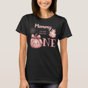 Mummy of the Spooky One Retro Pink Ghost T-Shirt