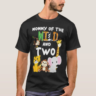 Mummy Of The Wild And Two Zoo Birthday Safari T-Shirt