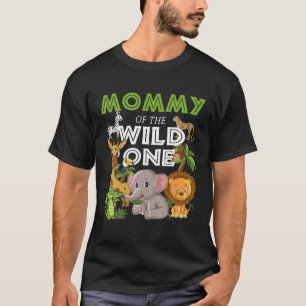 Mummy Of The Wild One Zoo Birthday Safari Jungle A T-Shirt