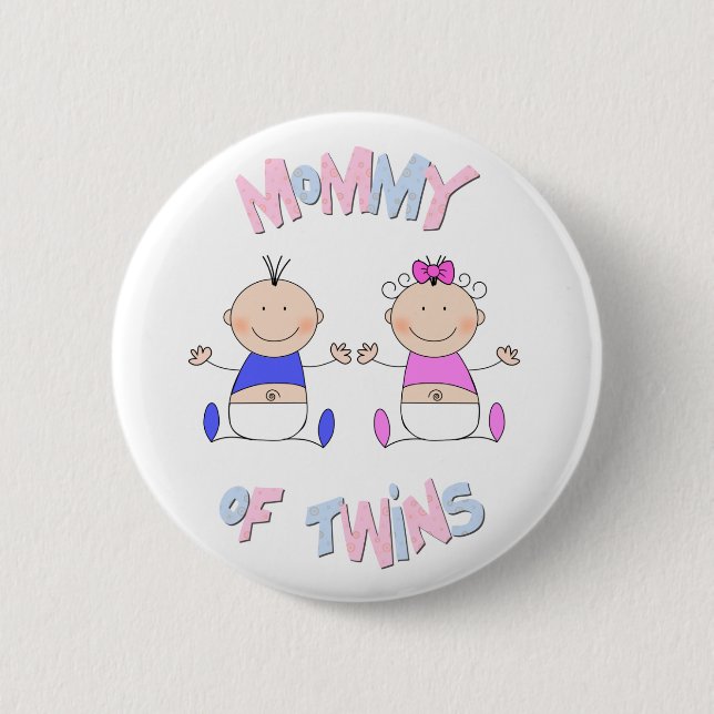 Mummy of Twins 6 Cm Round Badge (Front)
