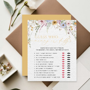 Mummy or Daddy Girl Wildflower Baby Shower Game