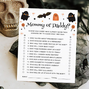 Mummy Or Daddy Halloween Baby Shower Game