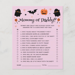 Mummy Or Daddy Halloween Witchy Baby Shower Game