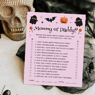 Mummy Or Daddy Halloween Witchy Baby Shower Game
