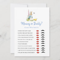 Mummy or Daddy Peter Rabbit Baby Shower game 