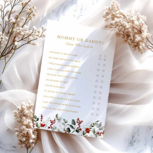 Mummy or Daddy Winter Baby Shower Game