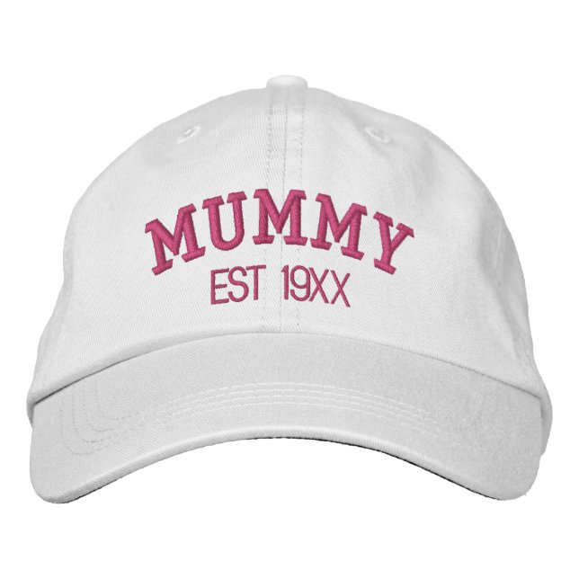 Mummy Personalised Mother's Day Gift Custom Text Embroidered Hat (Front)