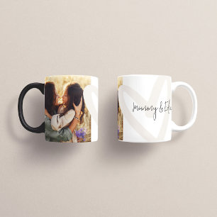 Mummy photo cream heart elegant stylish coffee mug