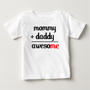 Mummy Plus Daddy Equals Awesome Kids Shirt