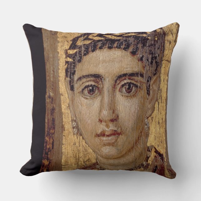 Mummy Portrait of a Woman, from Fayum, Romano-Egyp Cushion (Front)