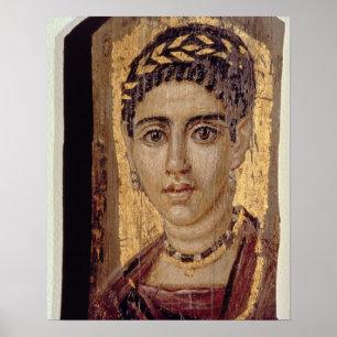 Mummy Portrait of a Woman, from Fayum, Romano-Egyp Poster
