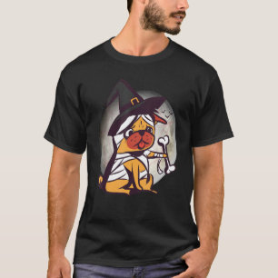 Mummy Pug Cute Dog Halloween Costume Pug O Ween   T-Shirt