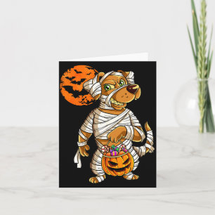 Mummy Pumpkin Halloween Dog Card
