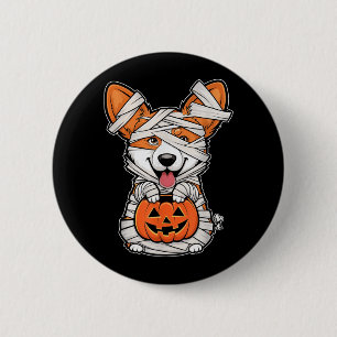 Mummy Pumpkin Halloween Pet Dog 6 Cm Round Badge