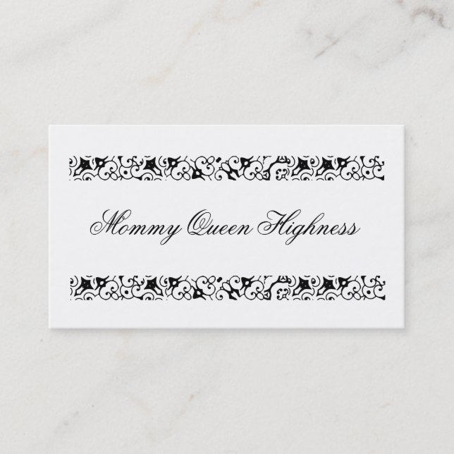 Mummy Queen Highness profile card! Calling Card (Front)