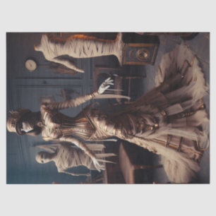 Mummy Queen Steampunk Victorian Gothic Decoupage  Tissue Paper