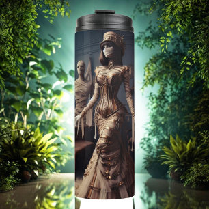 Mummy Queen Steampunk Vintage Victorian Thermal Tumbler