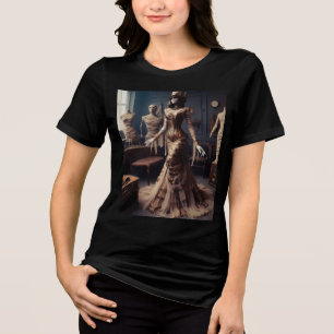 Mummy Queen Steampunk Vintage Victorian  Tri-Blend Shirt