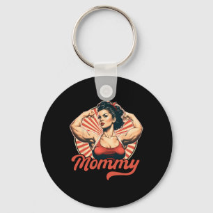 Mummy Retro Weightlifting And Bodybuilding Gym Mum Key Ring
