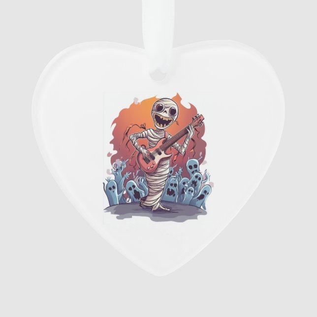 Mummy Rock Star Ornament (Front)