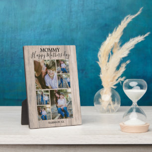 Mummy   Rustic Wood   Photo Collage Plaque