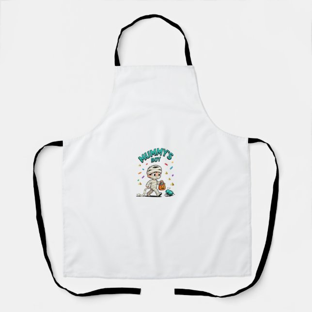 🎃 Mummy’s Boy Halloween Fun Apron (Front)
